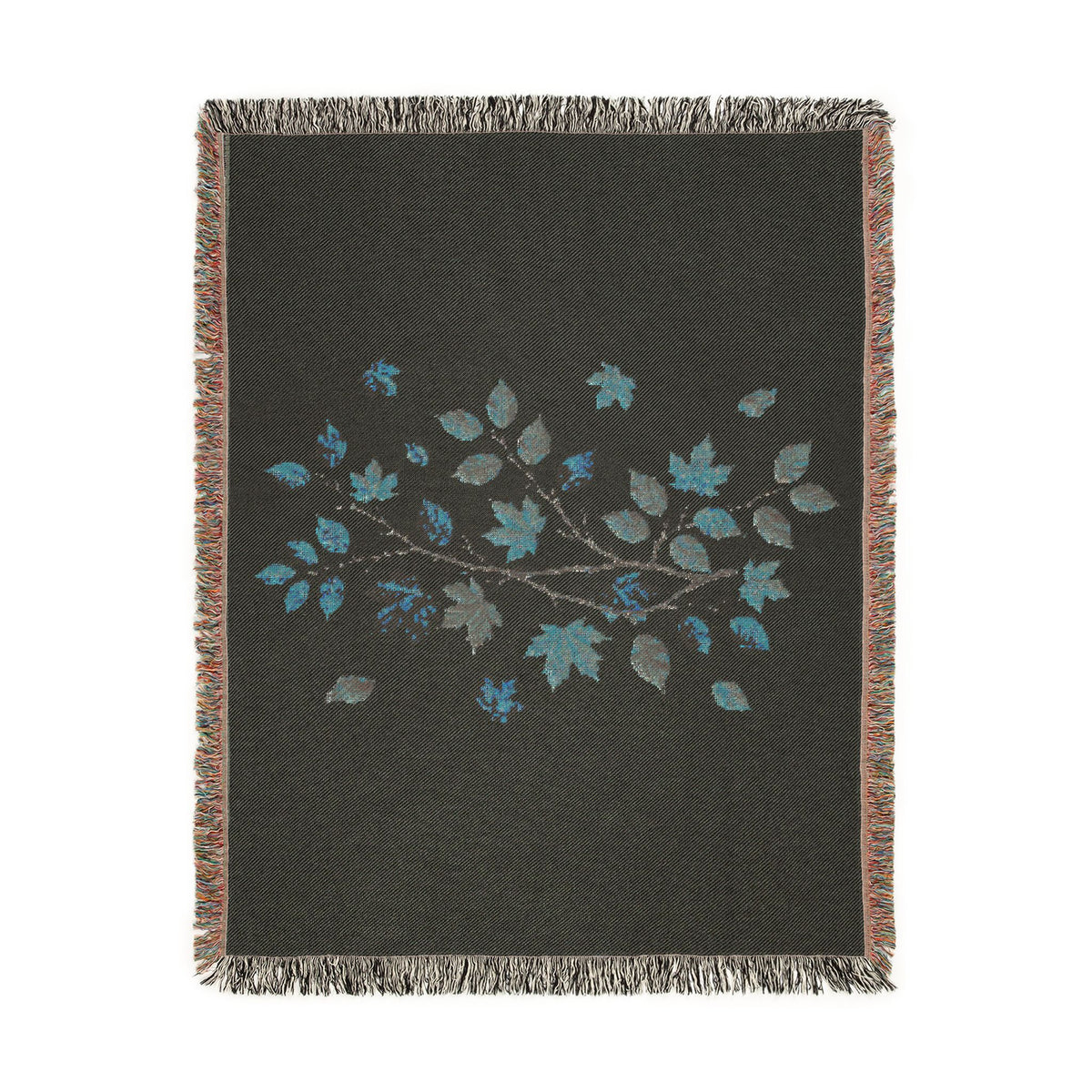 Autumn Falling Leaves Woven Blanket