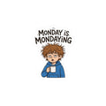 Sticker — "Monday is Mondaying" Sleepy Character Coffee Sticker