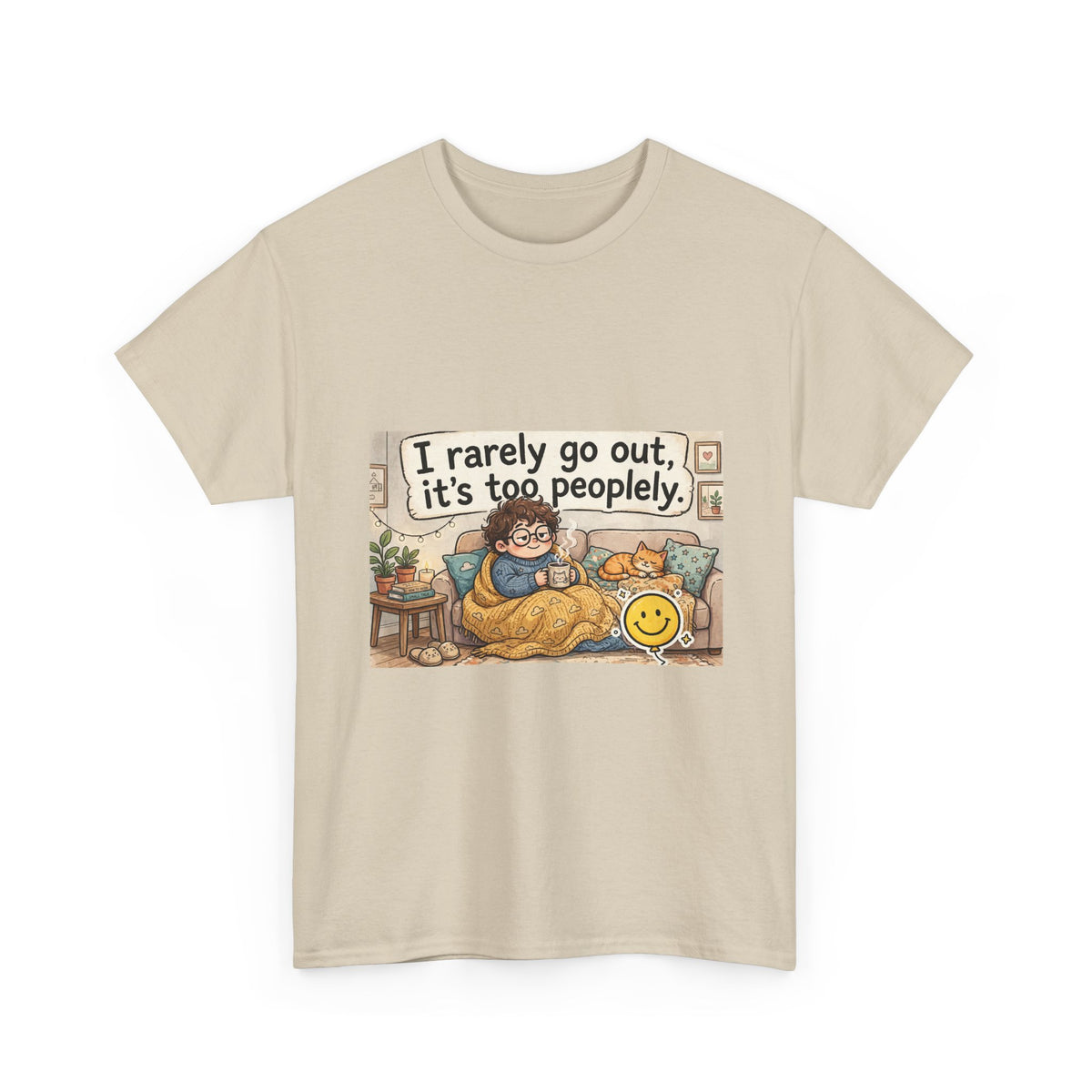 I Rarely Go Out, It’s Too People-ly Funny Introvert T-Shirt