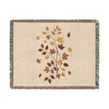 Autumn Falling Leaves Woven Blanket