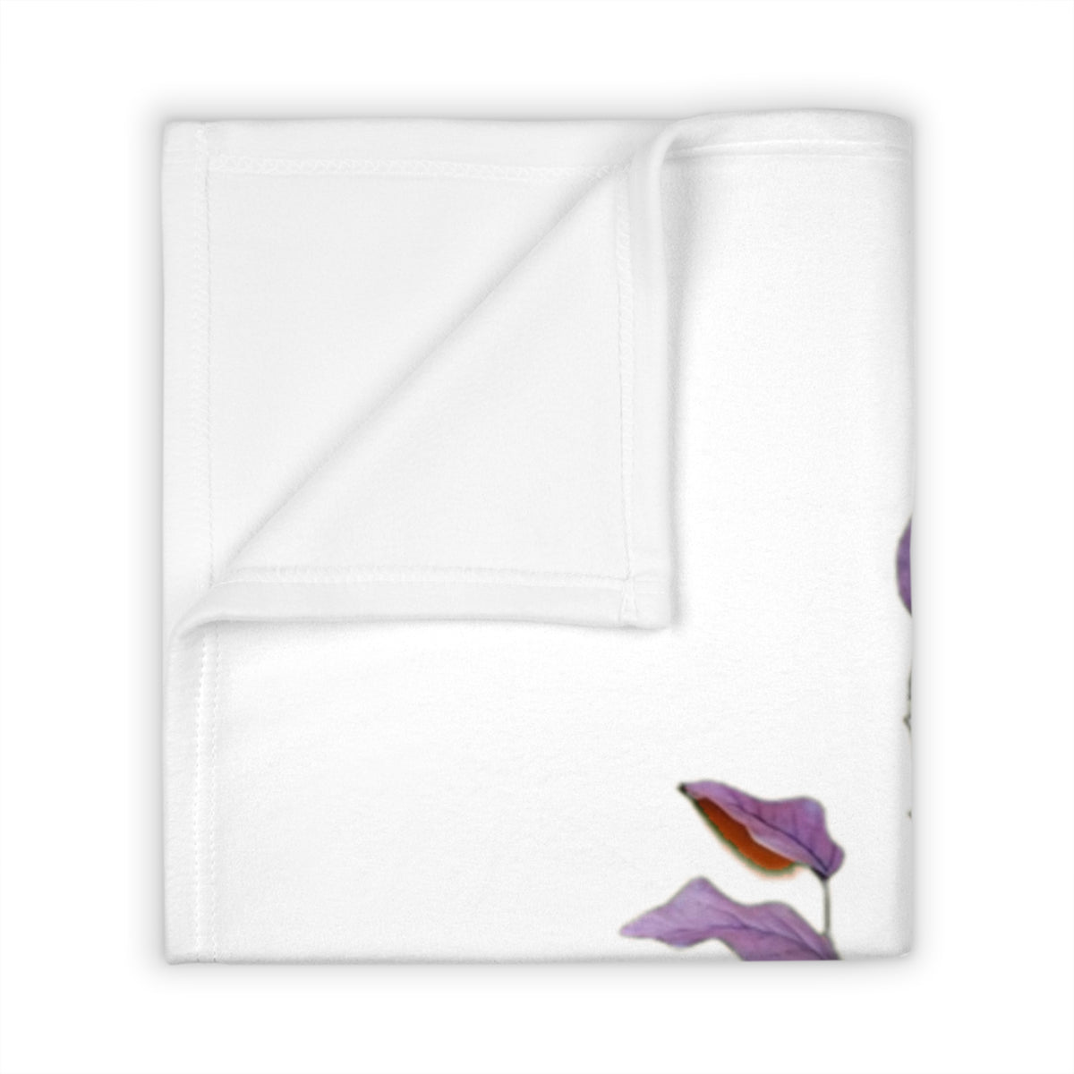 Purple Botanical Branch Throw Blanket