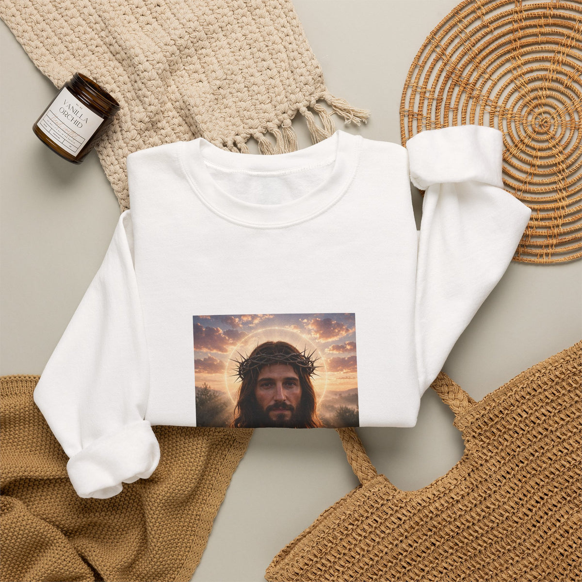 Jesus Is Lord Christian Crewneck Sweatshirt