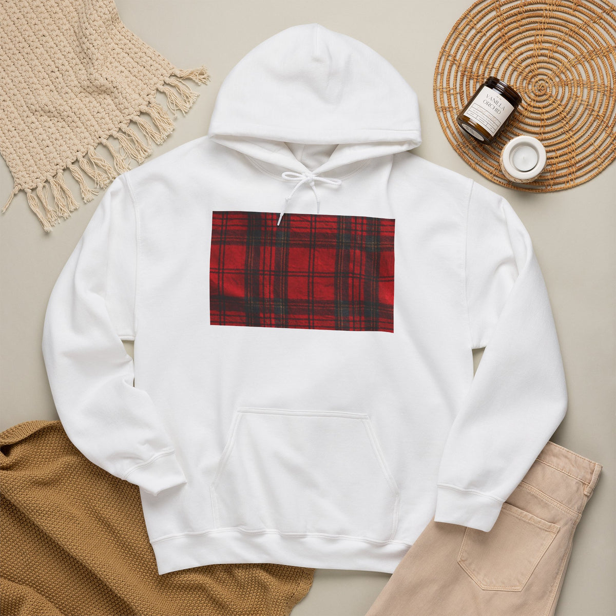 Red Tartan Plaid Hoodie