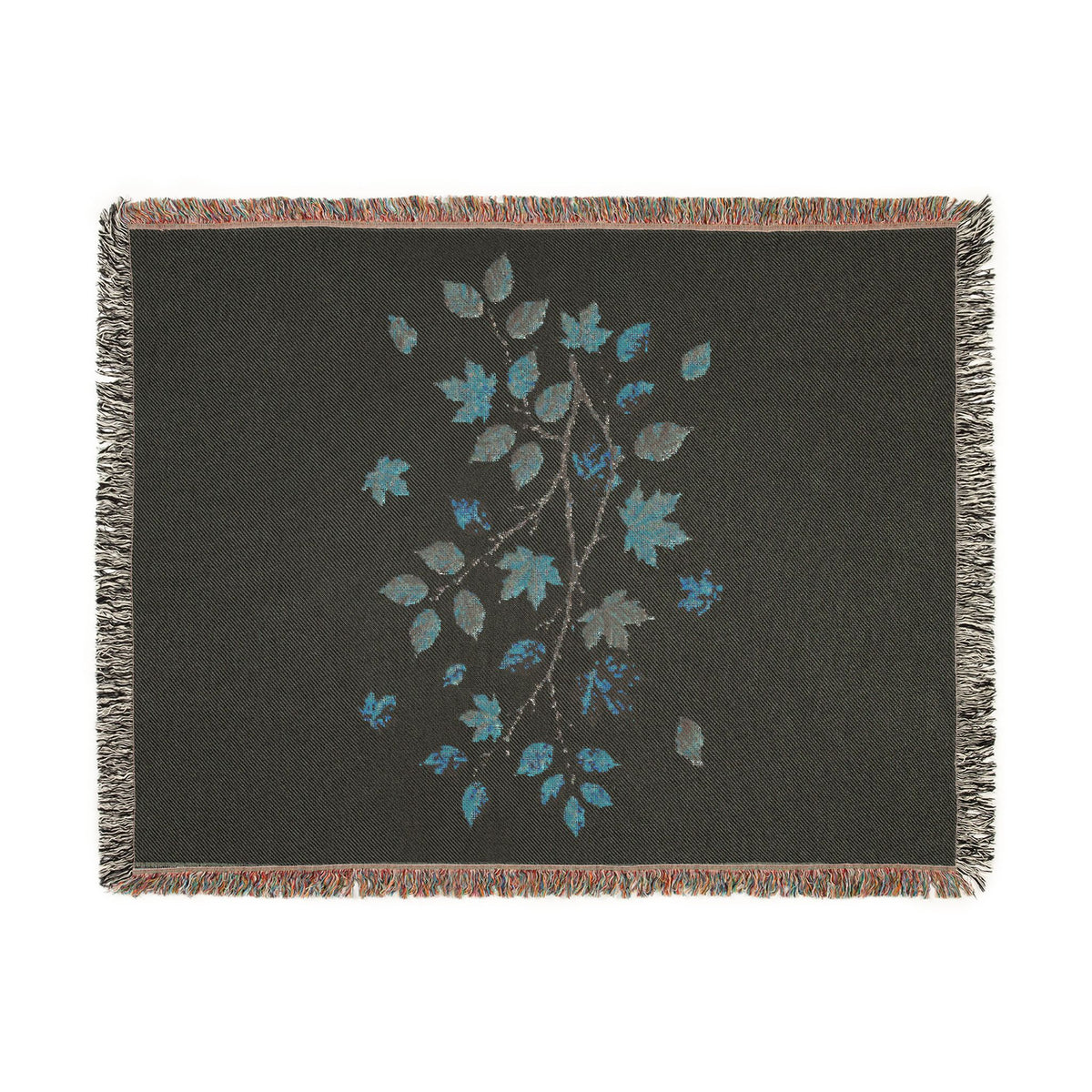 Autumn Falling Leaves Woven Blanket