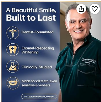 Lumineux Teeth Whitening Strips, Peroxide Free, 21 Treatments (3 Months)  (Use amazon link to purchase)