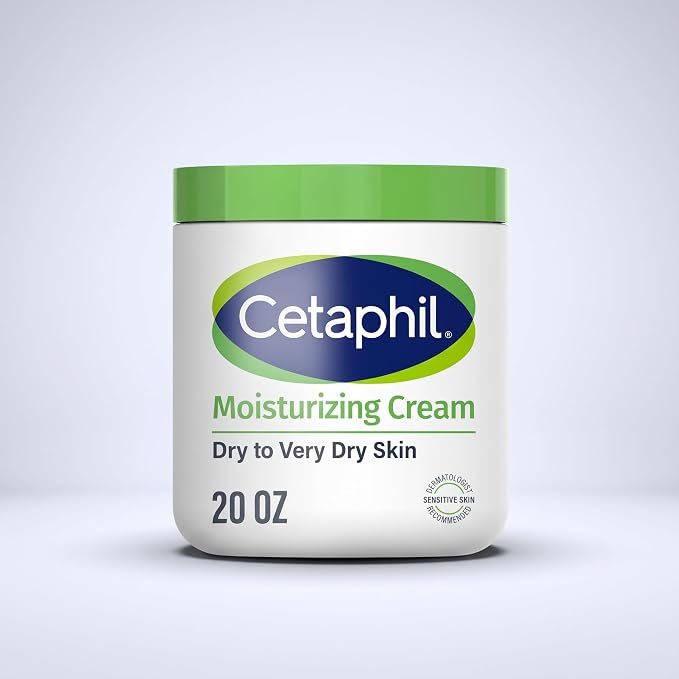Cetaphil Moisturizing Cream, Face & Body Lotion Dry Sensitive Skin, 20oz.